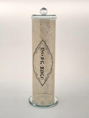 Crystal Megillah Holder-Gold Lattice Design 14" (MG-13089G)