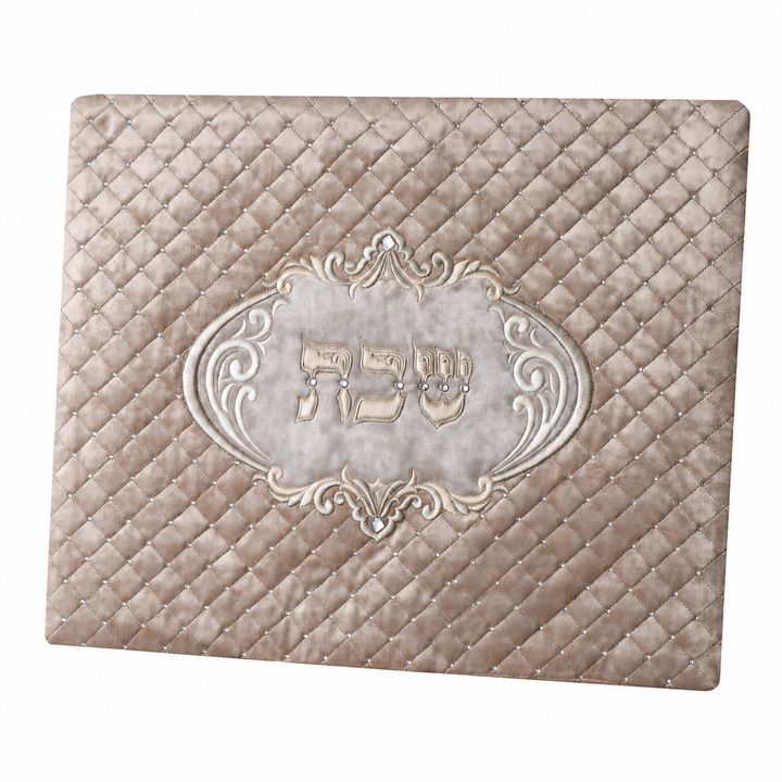 Challah Cover 1317   LUXVELLE QUILTED, Gold Quilted Velvet - Challah Covers