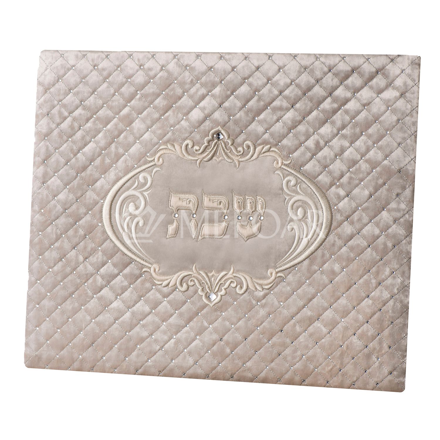 Challah Cover 1317 LUXVELLE QUILTED White Quilted Velvet - Challah Covers