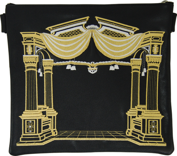 Prestige Regal Leather Tallit & Tefillin Bag (140F-BK)