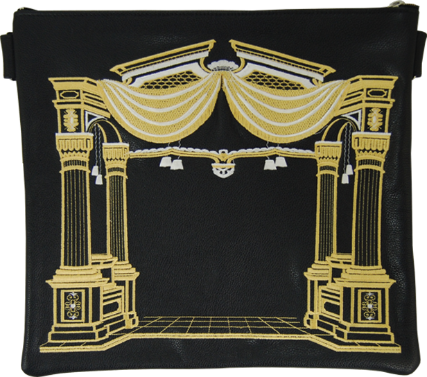 Prestige Regal Leather Tallit & Tefillin Bag (140F-BK)