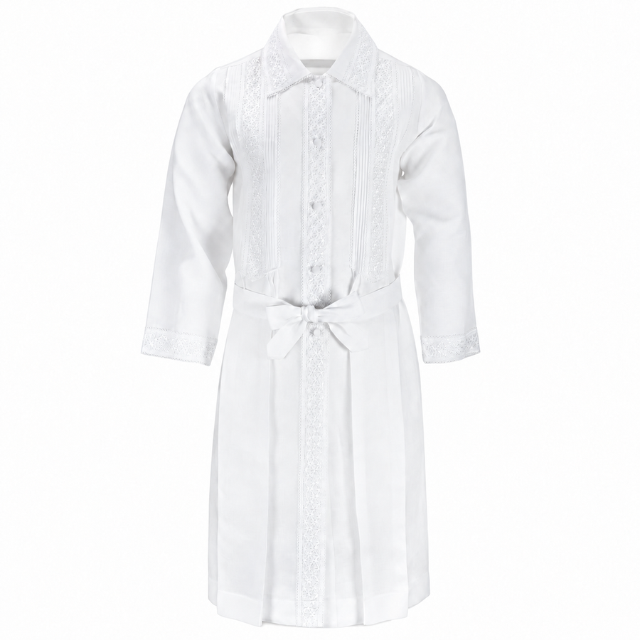 White Mefoar vintage-lace kittel, style MK14170