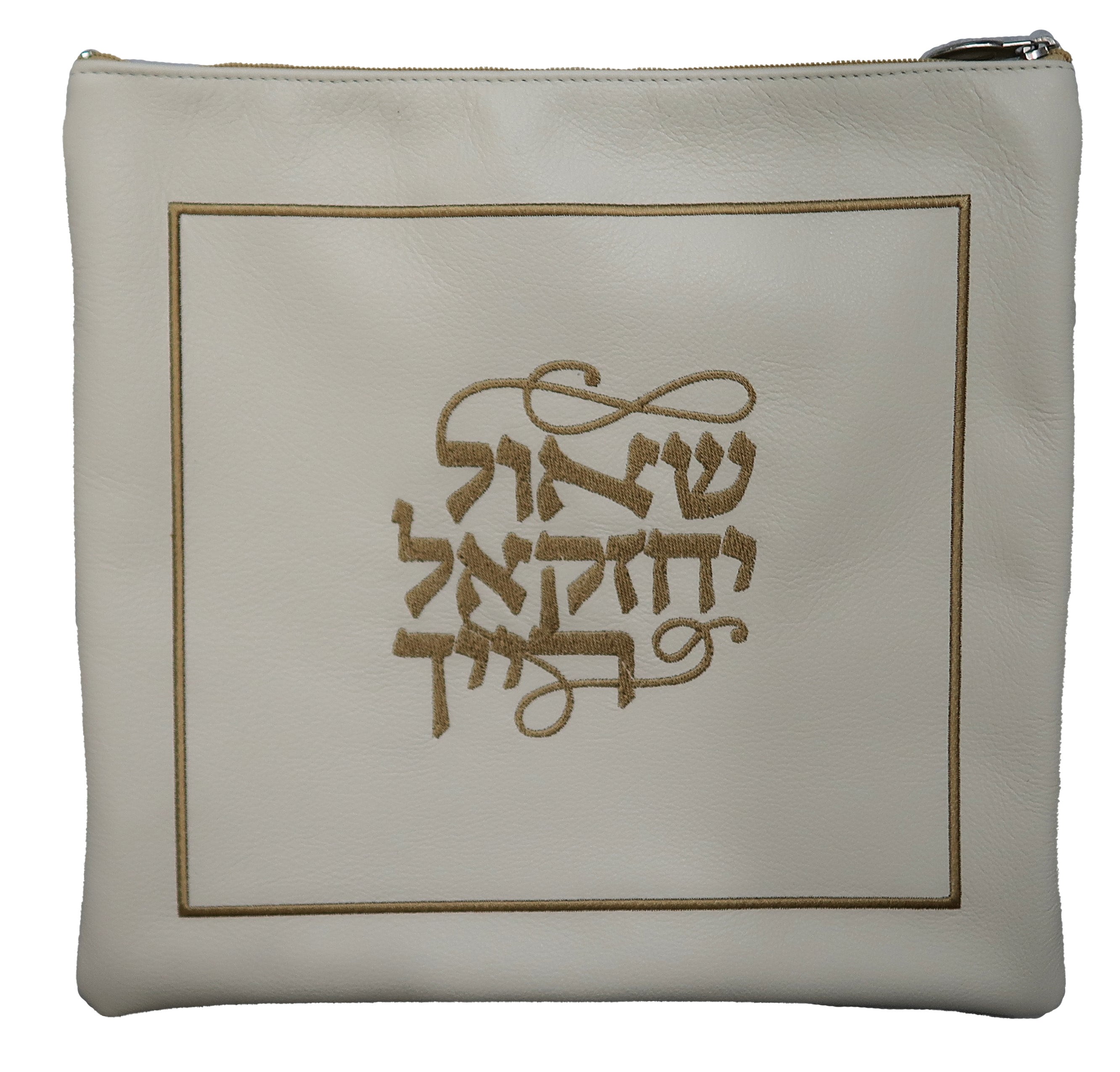 Prestige Classic Leather Tallit & Tefillin Bag (145B-WH)