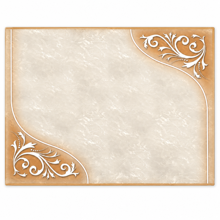 Glass Challa Board- Beige Marble - Challah Boards