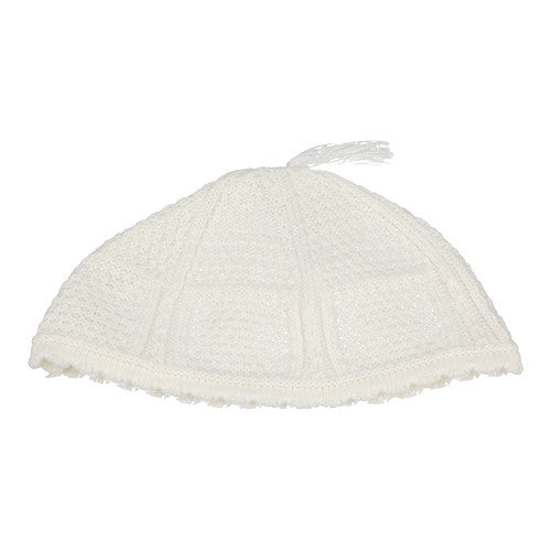 Shluff Kippah White-Yerushalmi