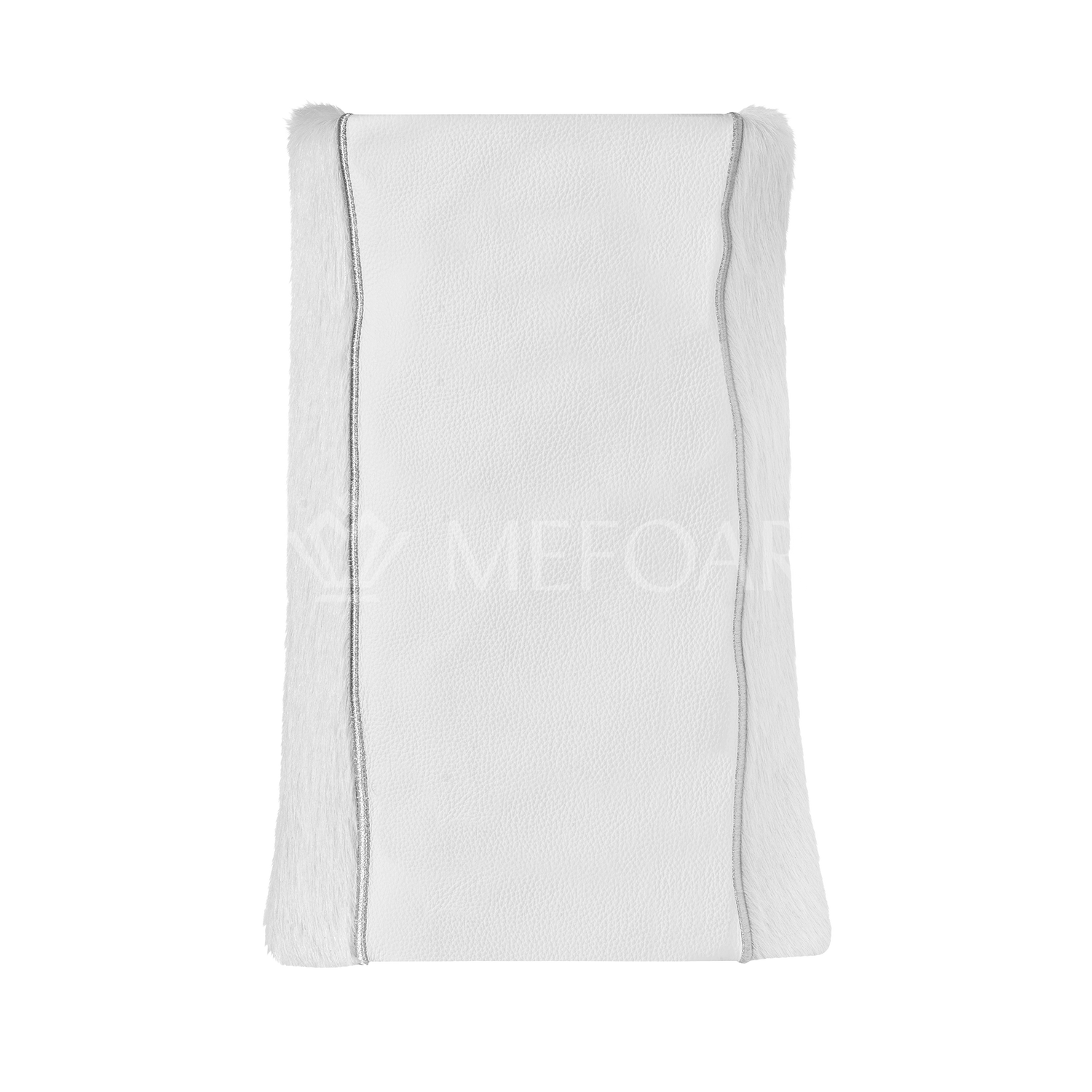 Leather and Fur Torah Mantle -style 345-White - Image 3