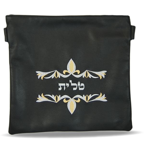 Prestige Traditional Leather Tallit & Tefillin Bag (170A-BK)