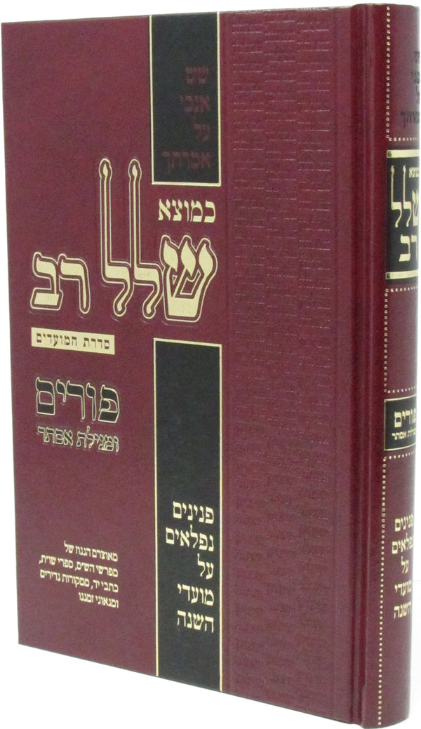 Kemotzei Shallal Rav Al Purim U'Megillas Esther - ืืืืฆื ืฉืื ืจื ืขื ืคืืจืื ืืืืืืช ื