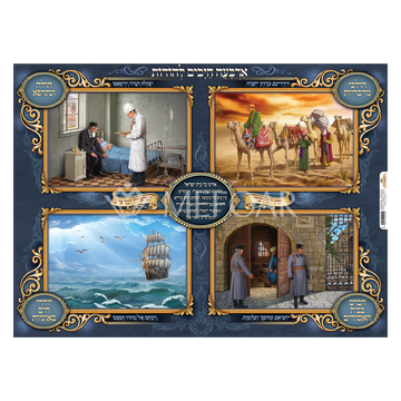 Laminated Poster ארבעה צריכים להודות - Judaica Posters & Murals