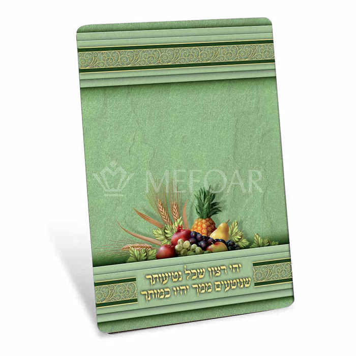 Tu B'Shvat Booklet -  Green - Nussach Meshulav - Benchers & Zemiros