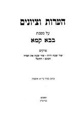 Heoros Vetziyunim Bava Kamma Shor Shenagach - הערות וציונים בבא קמא שור שנגח דו"ה