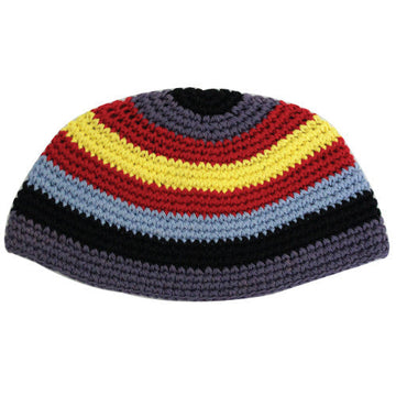 Knitted Colored Kippah-Asst. Colors/Sizes 21cm-24cm (MC-CKK) 06109