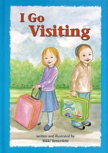 I Go Visiting front cover — Jewish book for toddlers written and illustrated by Rikki Benenfeld, ages 2–5
