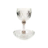 Crystal Kiddush Cup w/ Rose Gold accent and Stones (KC-X1940Z)