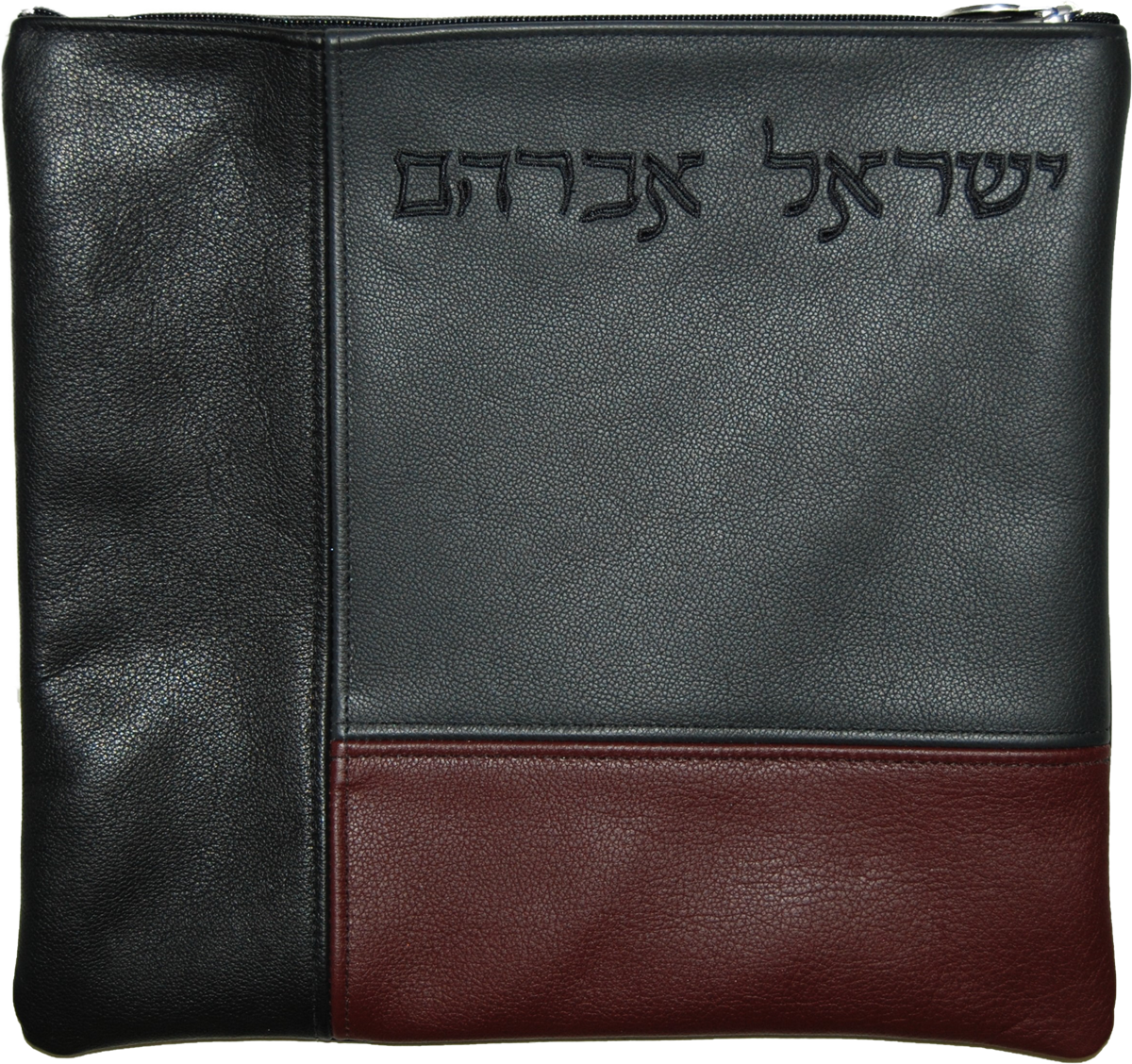 Prestige Leather Tallit & Tefillin Bag — Geometric Design, Contemporary Collection (200C-CH)