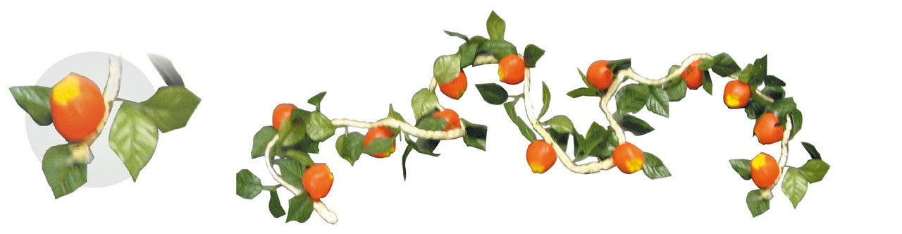 9' Apple Rope Garland - 13 Apples  (200205)