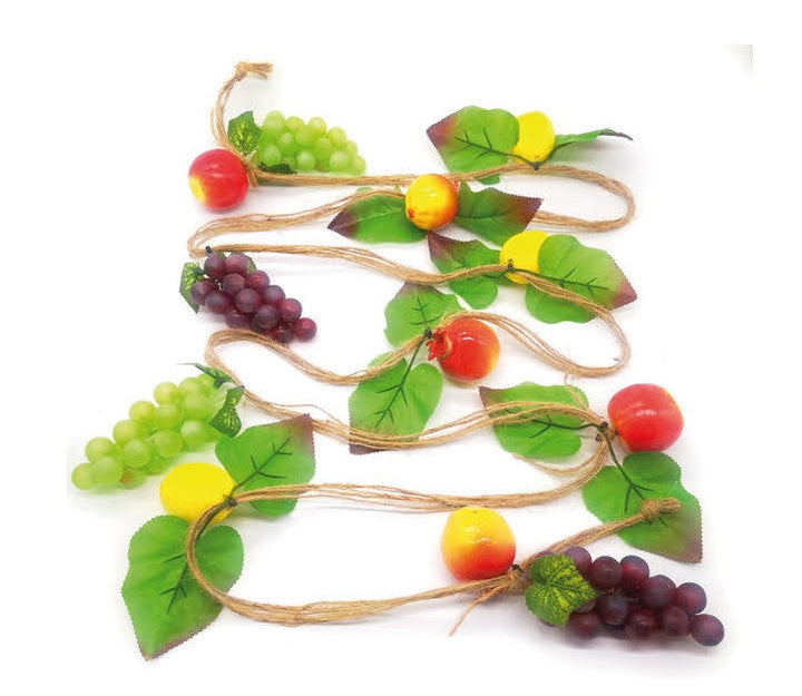 Fruit And Grape Garland On Rope - 9ft