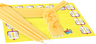 Havdalah Candle Making Kit — nine yellow beeswax strings and braiding mat | Judaica Square Lakewood