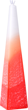 Pyramid Havdalah Candle, Red — red pyramid-shaped havdalah candle | Judaica Square Lakewood