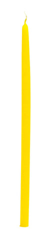 Medium Shamashim 100-Pack — display box of yellow beeswax shamash candles | Judaica Square Lakewood
