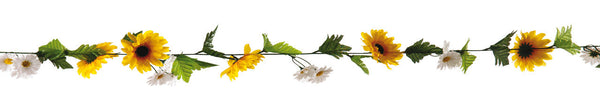 8' Garland of Sunflowers and Daisies  (201337)