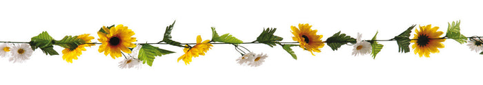 8' Garland of Sunflowers and Daisies  (201337)