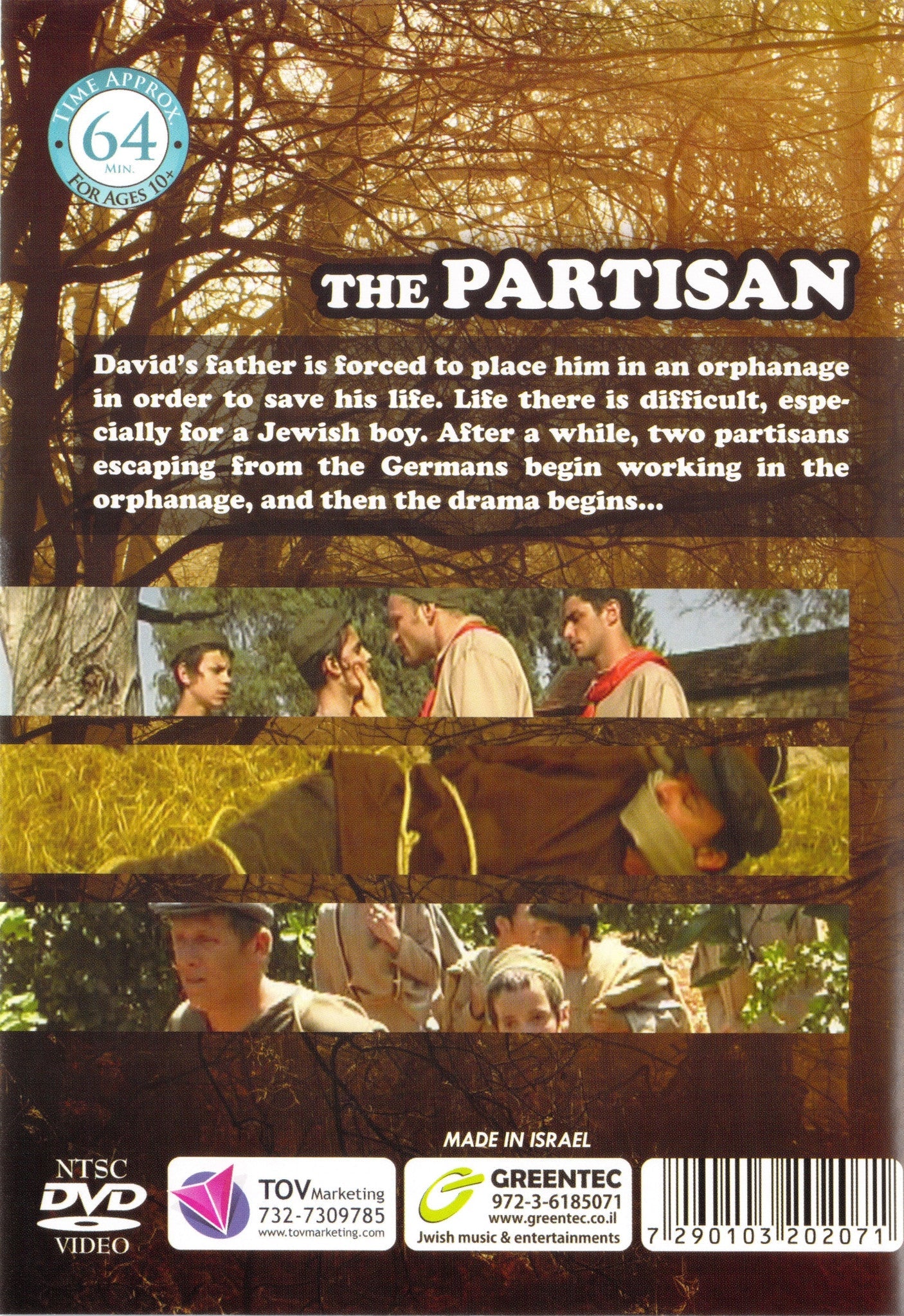 Greentec Movies - The Partisan (DVD) — Jewish music DVD | Judaica Square Lakewood