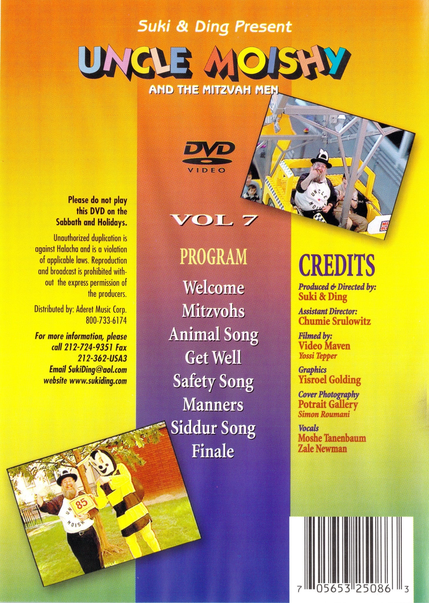 Uncle Moishy - Volume 7 DVD — Jewish music DVD | Judaica Square Lakewood