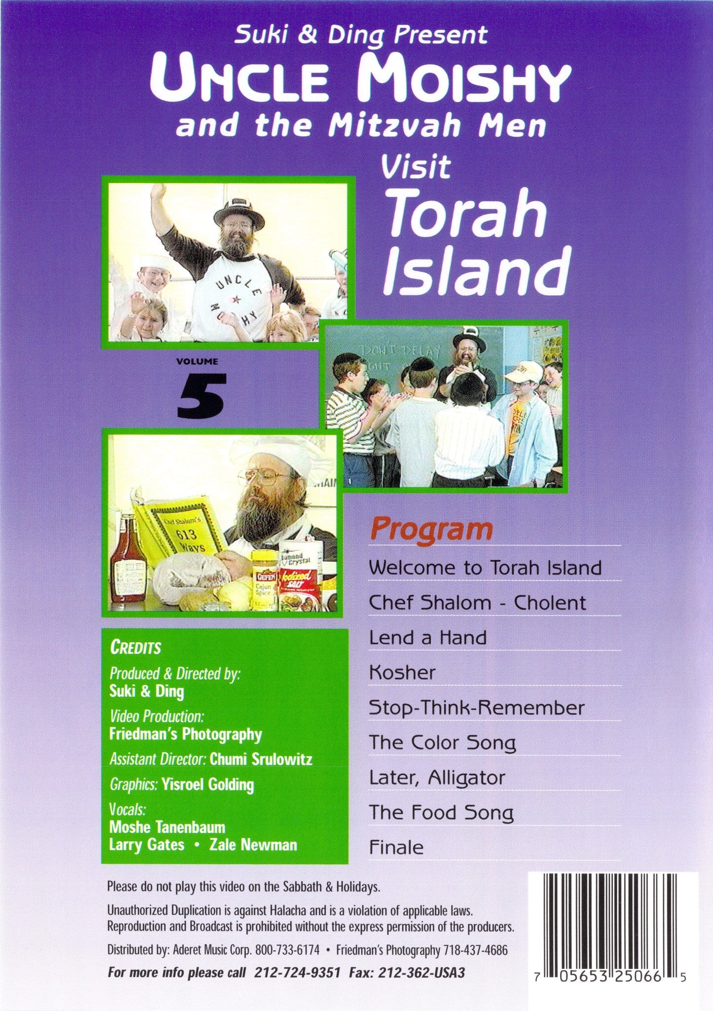 Uncle Moishy -  5 Torah Island DVD — Jewish music DVD | Judaica Square Lakewood