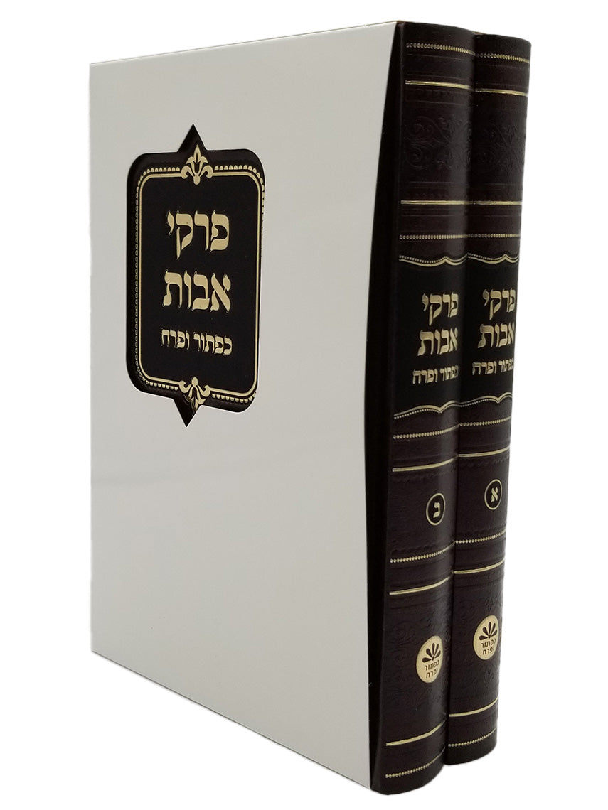 Cover and spine of the Pirkei Avos 2-volume set, 6 x 9