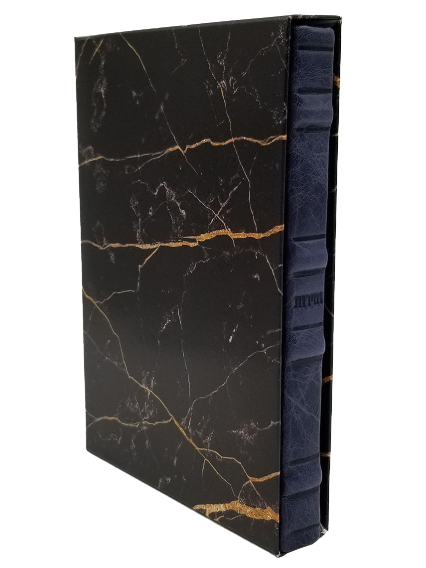 Cover and spine of the Shabbos & Yom Tov zemiros, nova blue