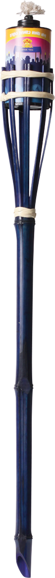 Faklen Bamboo Torch — long bamboo torch with lit wick head held upright | Judaica Square Lakewood