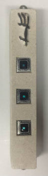 Ceramic Stone Avnei Choshen Mezuzah Case 12cm (MZ-2103)