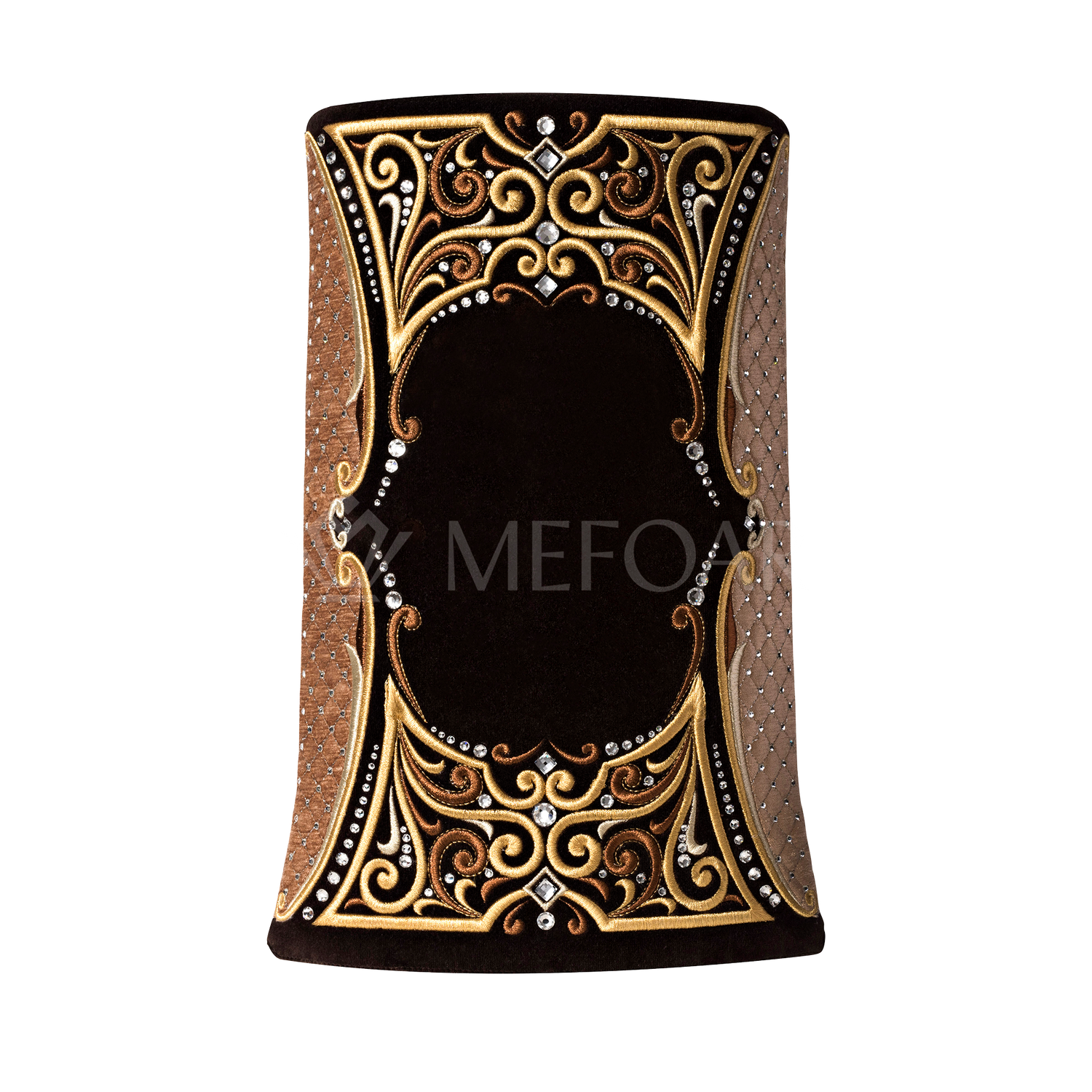 Velvet Torah Mantle - Style 1319 - Brown - Image 2