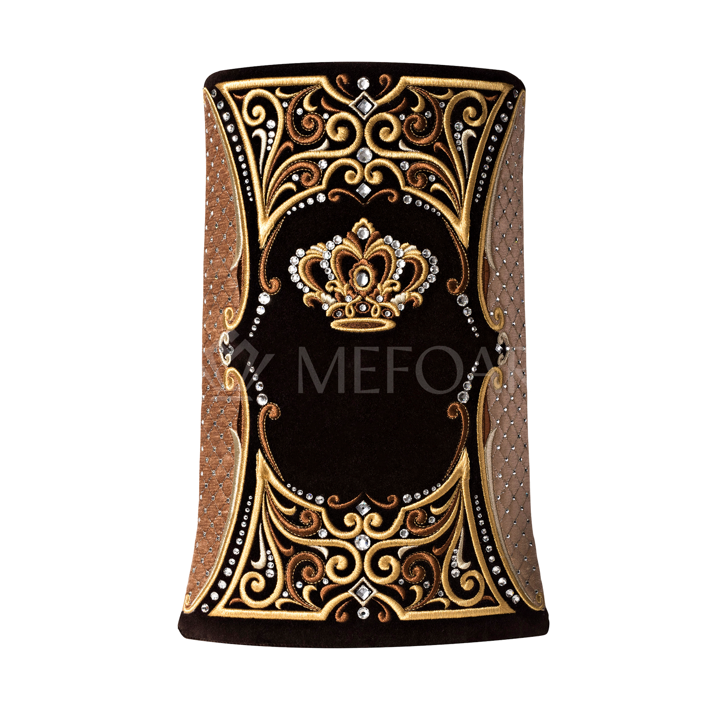 Velvet Torah Mantle - Style 1319 - Brown - Image 3