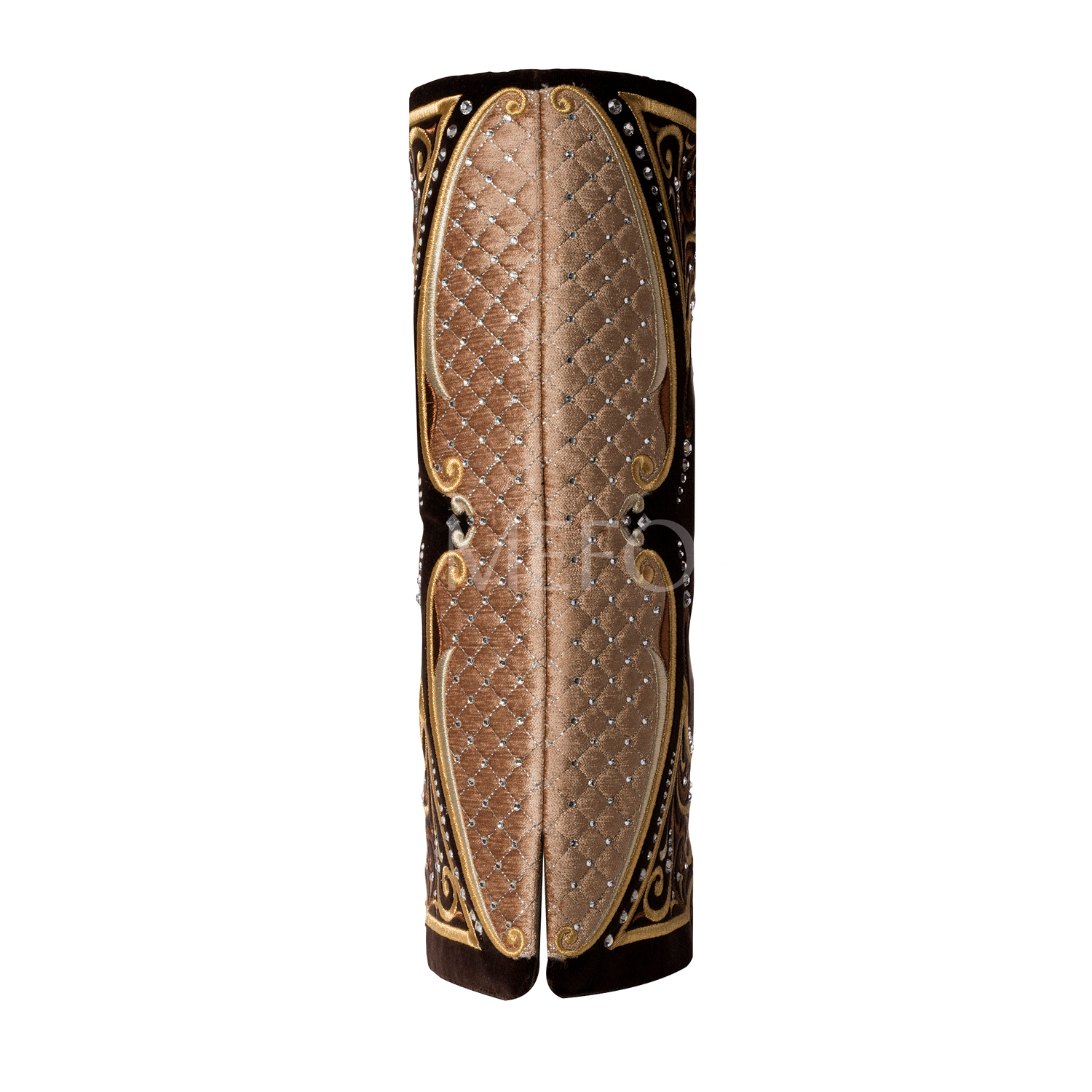 Velvet Torah Mantle - Style 1319 - Brown - Image 4