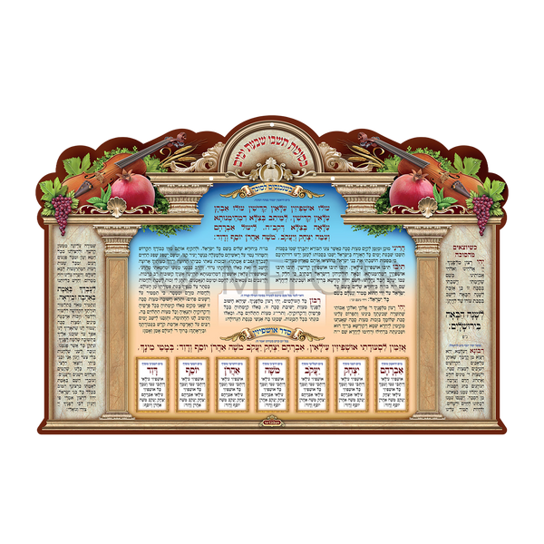 Laminated 3D Poster תפילה כשנכנים לסוכה - Judaica Posters & Murals