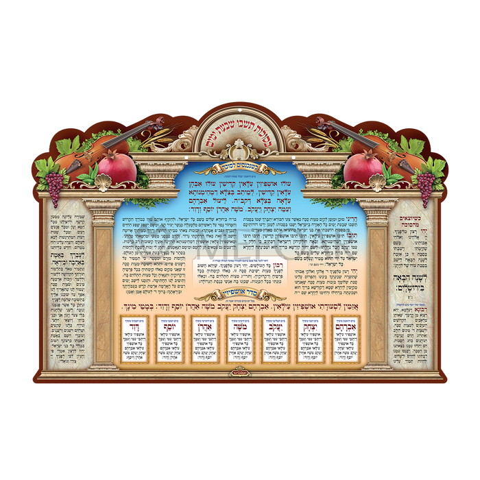 Laminated 3D Poster תפילה כשנכנים לסוכה - Judaica Posters & Murals