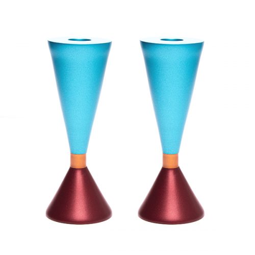 Double Sided Anodized Candlesticks W/ Ring