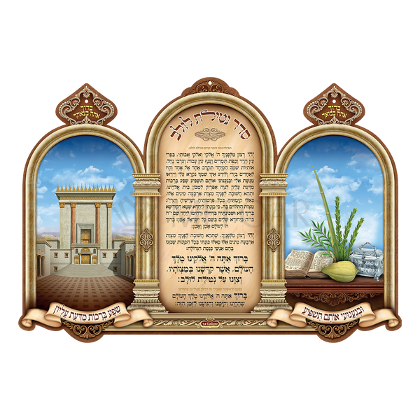 Laminated 3D Poster סדר נטילת לולב - Judaica Posters & Murals