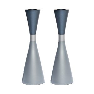 Emanuel Anodized Candlesticks w/ Ring