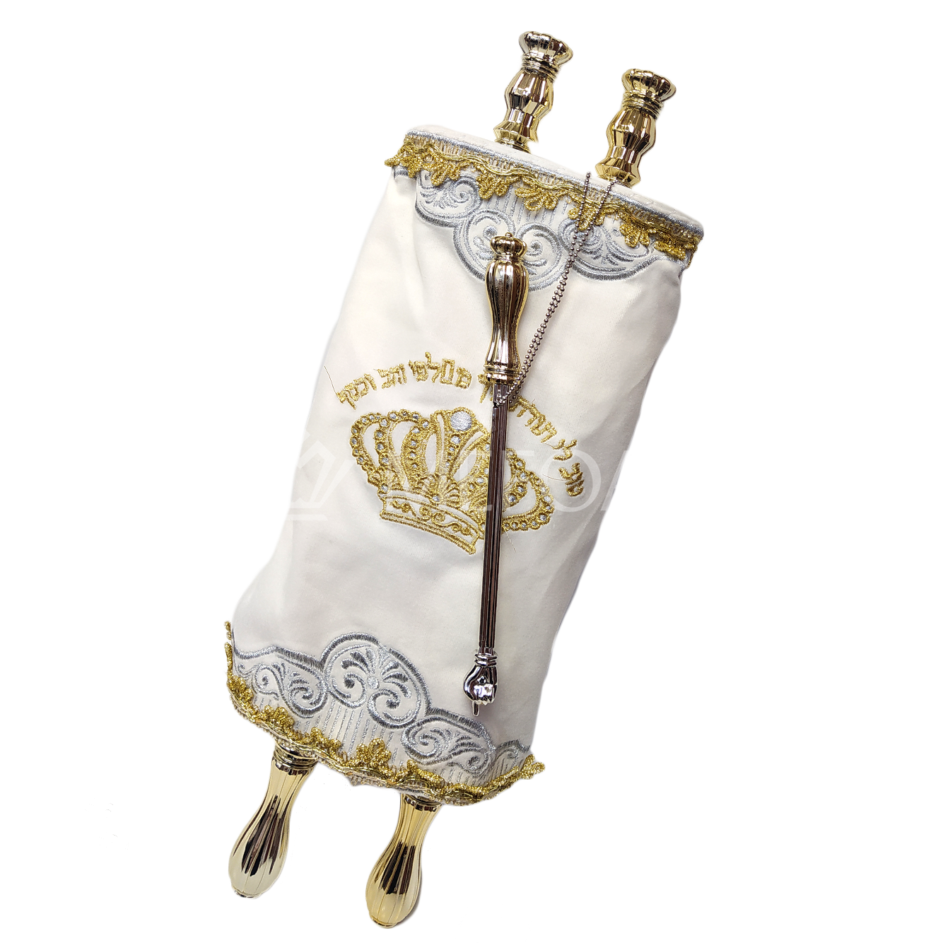 Sefer Torah Scroll with a Yad and Plastic Cover - Kids Judaica Gifts