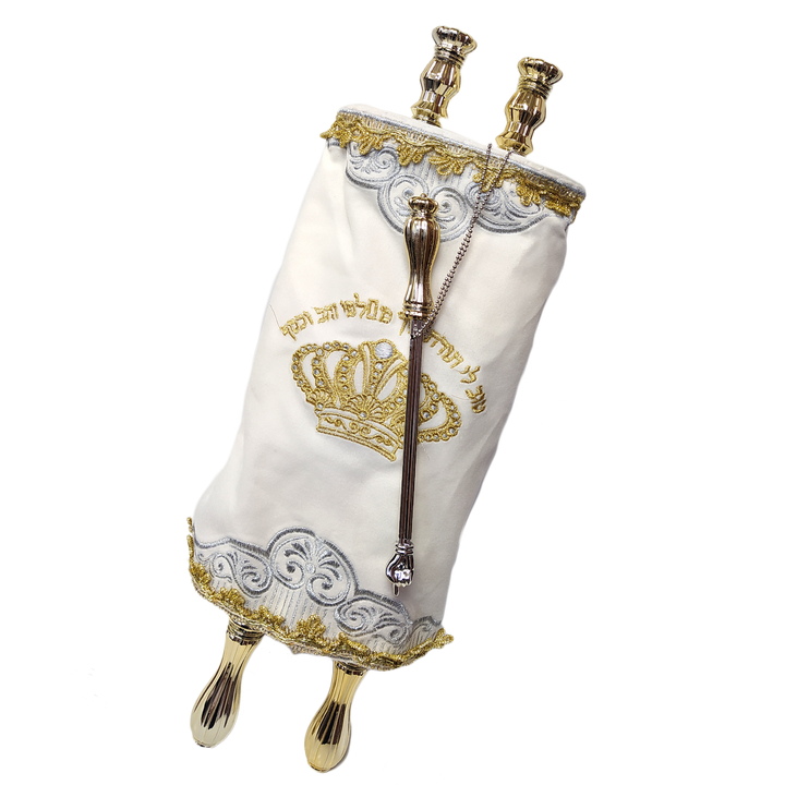 Sefer Torah Scroll with a Yad and Plastic Cover - Kids Judaica Gifts