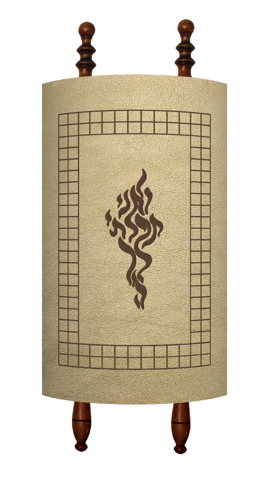 Prestige Velvet Torah Mantel — Flame Design, Prestige Collection (TM230-GO)