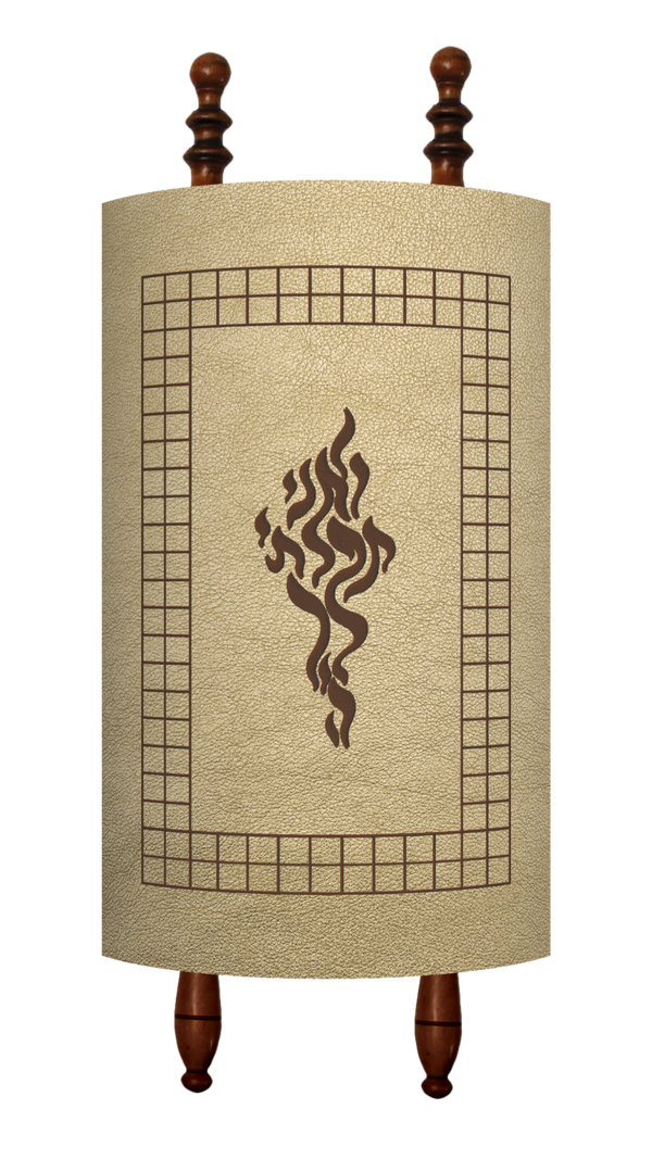 Prestige Velvet Torah Mantel — Flame Design, Prestige Collection (TM230-GO)
