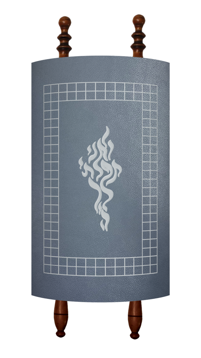 Prestige Velvet Torah Mantel — Flame Design, Prestige Collection (TM230-SM)