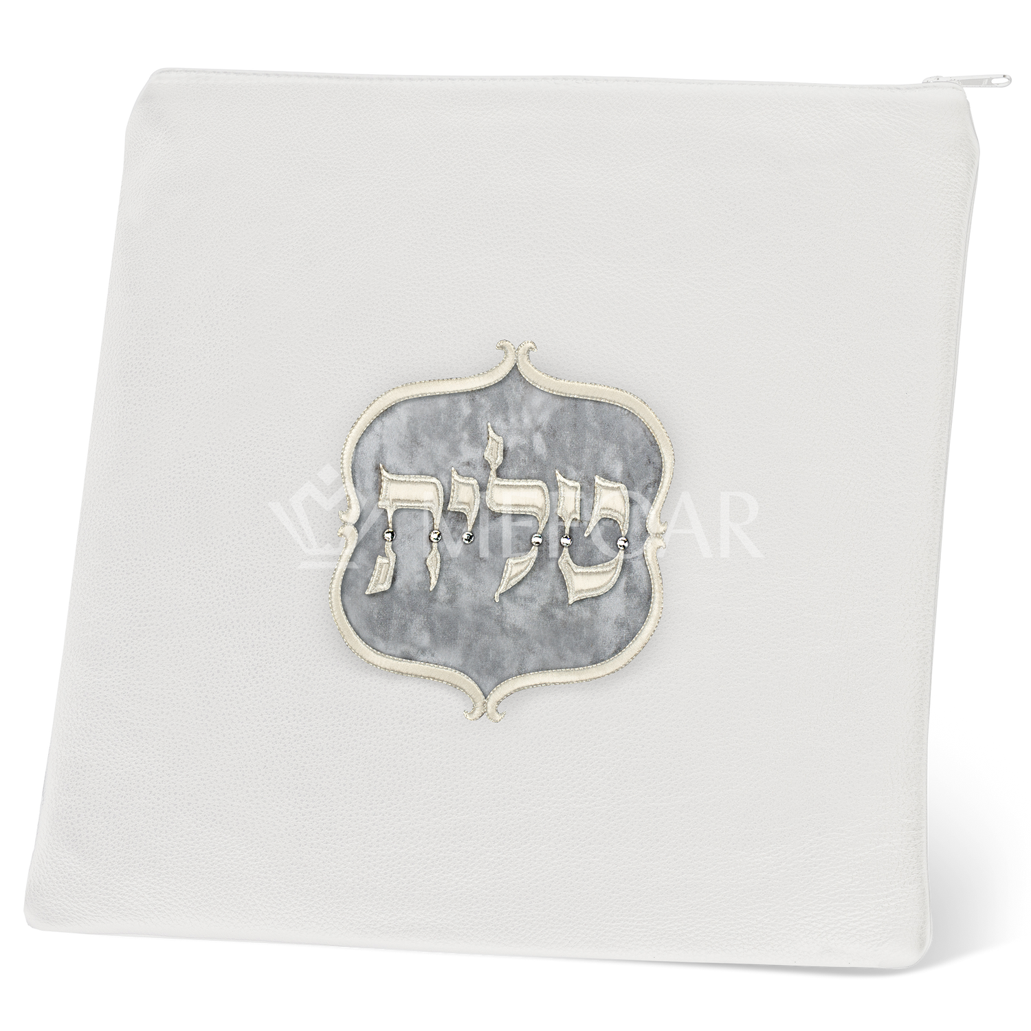 Tallis and Tefillin Bag Design #230 - Solid Leather and Velvet - Tallis Bags view 6 | Judaica Square Lakewood