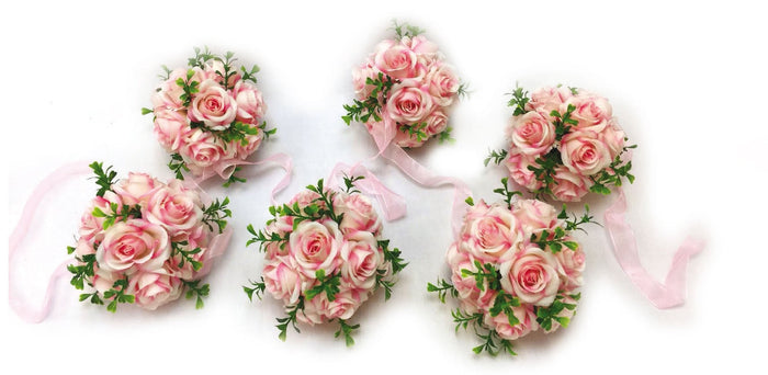 9' Garland with 6 flower balls (CLA-2017239)