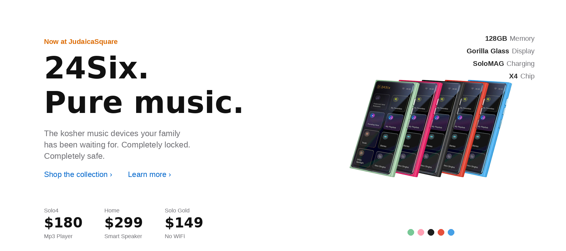 24Six kosher music players — now at Judaica Square