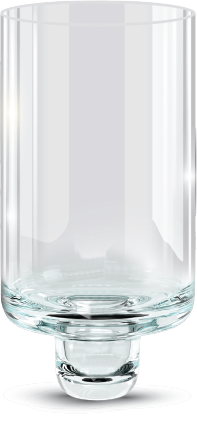 Straight Oil Glass #15 — clear straight-sided menorah oil cup | Judaica Square Lakewood
